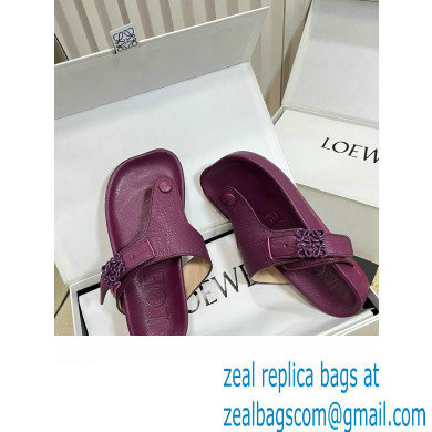 Loewe Ease toe post Women/Men sandals in goatskin Purple 2024