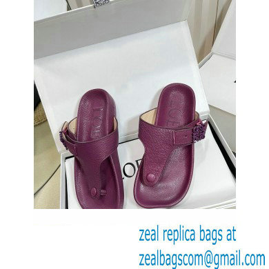 Loewe Ease toe post Women/Men sandals in goatskin Purple 2024