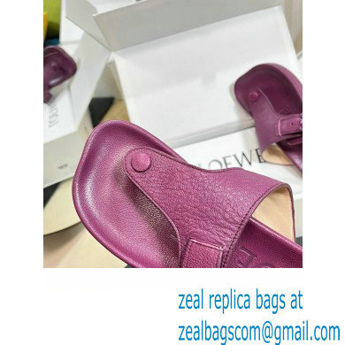 Loewe Ease toe post Women/Men sandals in goatskin Purple 2024