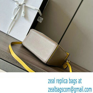 Loewe Mini Puzzle bag in classic calfskin Ochre/Soft White 2024