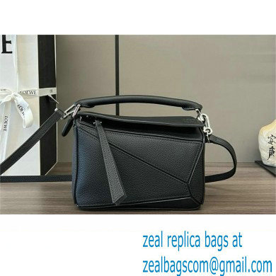 Loewe Mini Puzzle bag in classic calfskin black 2024