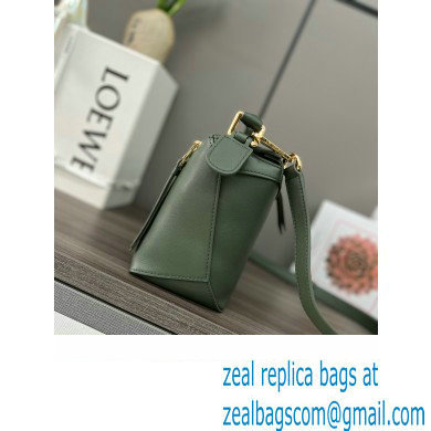 Loewe Mini Puzzle bag in classic calfskin bottle green 2024