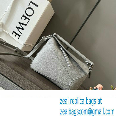Loewe Mini Puzzle bag in soft grained calfskin pearl gray 2024