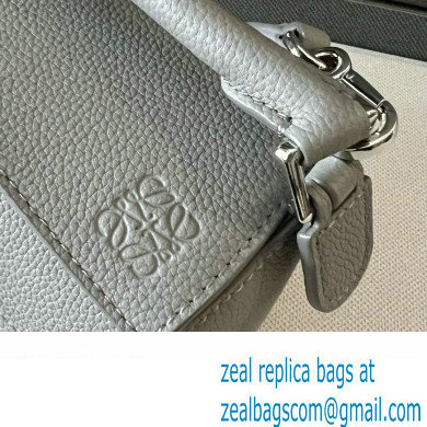 Loewe Mini Puzzle bag in soft grained calfskin pearl gray 2024