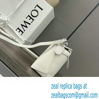 Loewe Mini Puzzle bag in soft grained calfskin white 2024