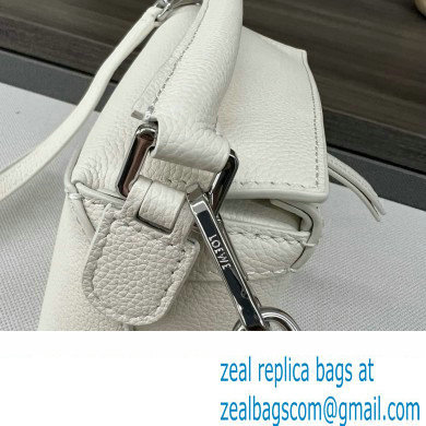 Loewe Mini Puzzle bag in soft grained calfskin white 2024