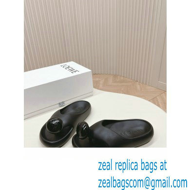 Loewe Paula's Ibiza Bubble rubber thong sandals black 2024