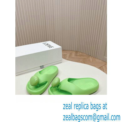 Loewe Paula's Ibiza Bubble rubber thong sandals green 2024