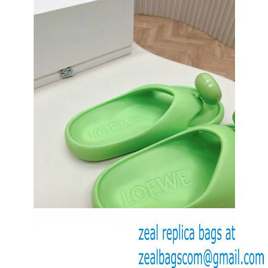 Loewe Paula's Ibiza Bubble rubber thong sandals green 2024