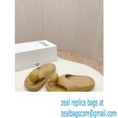 Loewe Paula's Ibiza Bubble rubber thong sandals khaki 2024