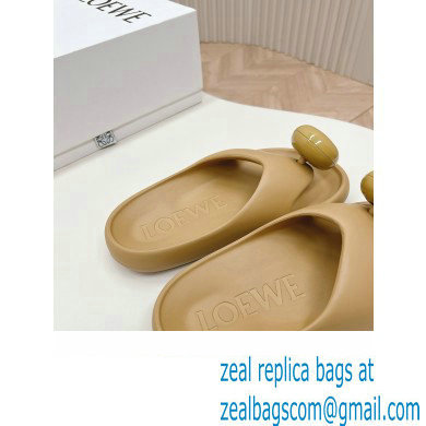 Loewe Paula's Ibiza Bubble rubber thong sandals khaki 2024