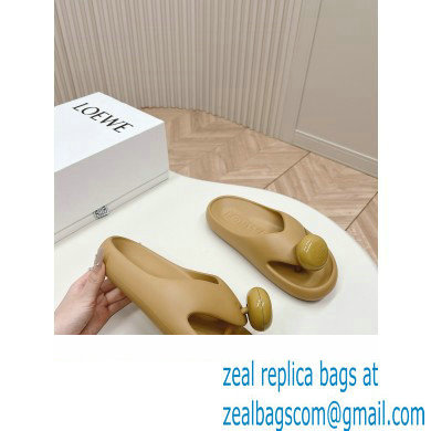 Loewe Paula's Ibiza Bubble rubber thong sandals khaki 2024