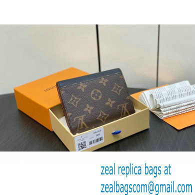 Louis Vuitton Calf leather and Monogram canvas Victorine On My Side Wallet M82640 Black 2024