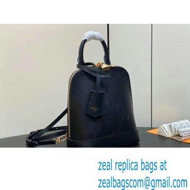 Louis Vuitton EPI Leather Alma backpack Bag M25103 Black 2024