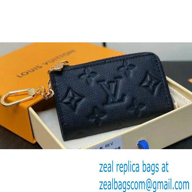Louis Vuitton Monogram Empreinte Leather Noa Key Holder M83612 Black 2024