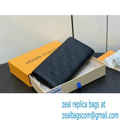Louis Vuitton Monogram Empreinte leather Sarah Wallet M82638 Black 2024