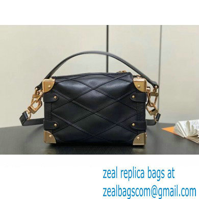 Louis Vuitton malletage Lambskin Side Trunk PM Bag M83030 Black 2024
