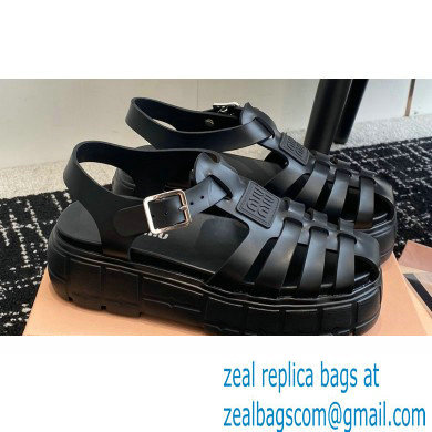 Miu Miu EVA platform sandals 5X709D Black 2024