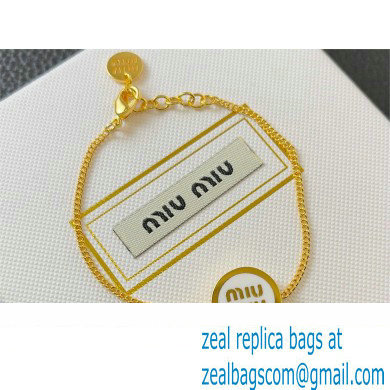 Miu Miu Enameled metal bracelet white 2024