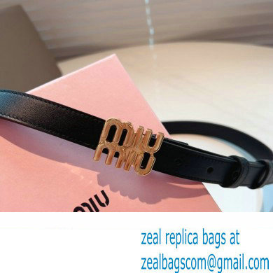 Miu Miu Width 2cm Leather Belt 5CC559 Black