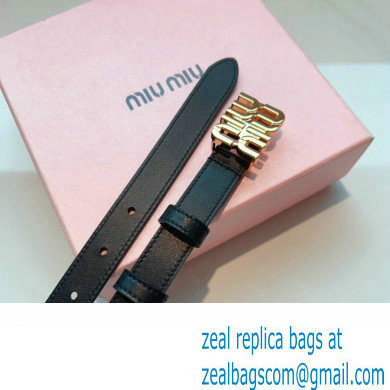 Miu Miu Width 2cm Leather Belt 5CC559 Black