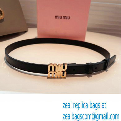 Miu Miu Width 2cm Leather Belt 5CC559 Black