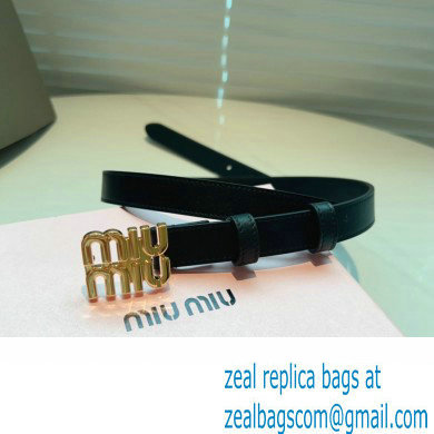 Miu Miu Width 2cm Leather Belt 5CC559 Black