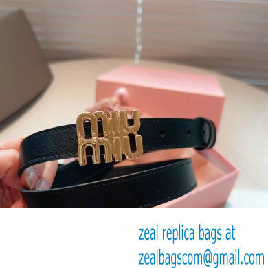 Miu Miu Width 2cm Leather Belt 5CC559 Black