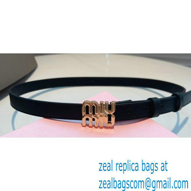 Miu Miu Width 2cm Leather Belt 5CC559 Black