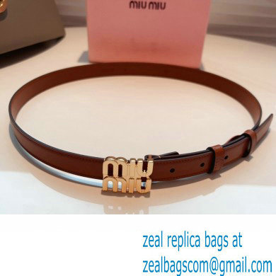 Miu Miu Width 2cm Leather Belt 5CC559 Brown