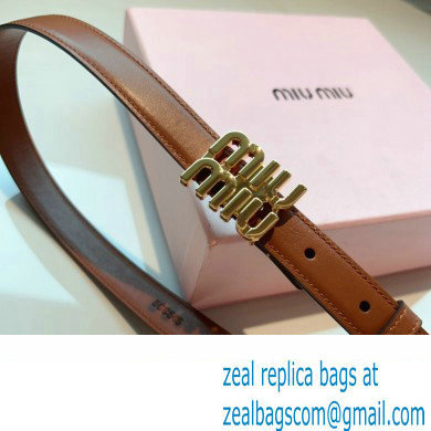 Miu Miu Width 2cm Leather Belt 5CC559 Brown