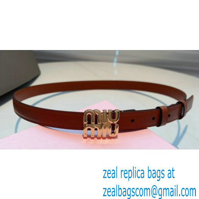 Miu Miu Width 2cm Leather Belt 5CC559 Brown