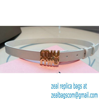 Miu Miu Width 2cm Leather Belt 5CC559 White