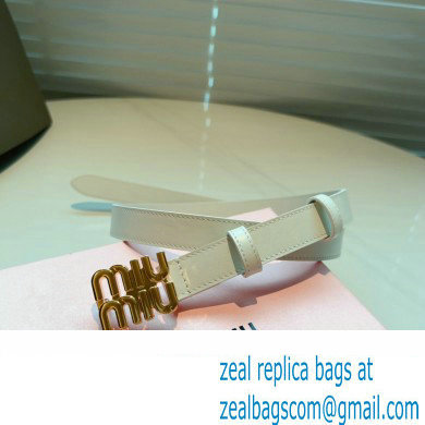 Miu Miu Width 2cm Leather Belt 5CC559 White