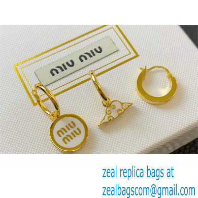 Miu Miu set of metal earrings 2024