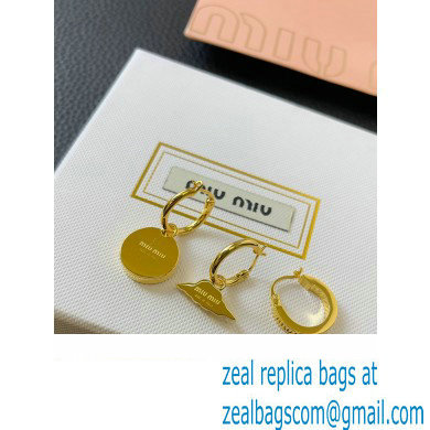 Miu Miu set of metal earrings 2024