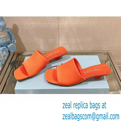 Prada Heel 3.5cm SATIN SLIDES 1XX725 ORANGE 2024