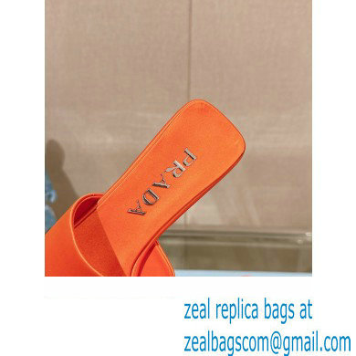 Prada Heel 3.5cm SATIN SLIDES 1XX725 ORANGE 2024