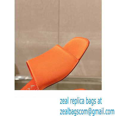 Prada Heel 3.5cm SATIN SLIDES 1XX725 ORANGE 2024