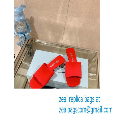 Prada Heel 3.5cm SATIN SLIDES 1XX725 RED 2024