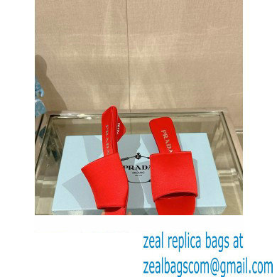 Prada Heel 3.5cm SATIN SLIDES 1XX725 RED 2024