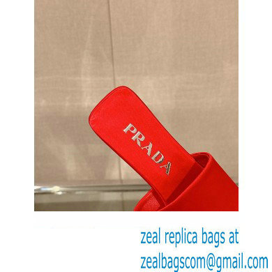 Prada Heel 3.5cm SATIN SLIDES 1XX725 RED 2024