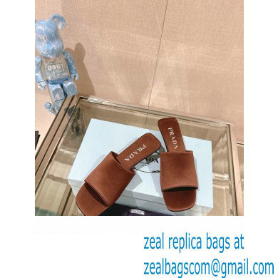 Prada Heel 3.5cm SATIN SLIDES 1XX725 Tobacco 2024