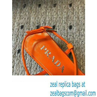 Prada Heel 3.5cm Satin slingback pumps ORANGE Spring 2024