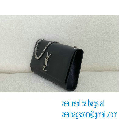 Saint Laurent Kate Medium Bag In sheepskin black with silver hardware 2024(original quality)