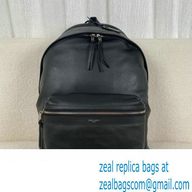 Saint Laurent city backpack in matte leather black 2024