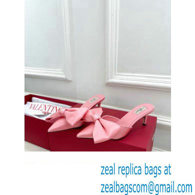 Valentino Heel 6cm Un Chateau Bow Mules Satin Pink 2024