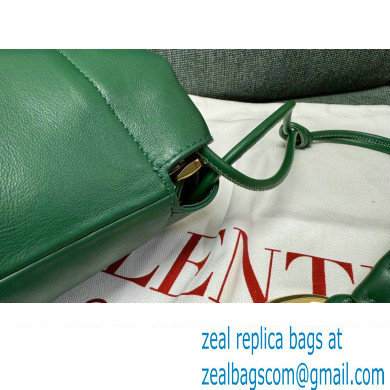 Valentino Vlogo Pouf Nappa Leather Mini Bucket Bag Green 2024