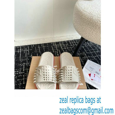 christian louboutin Take It Easy spiked slides off white 2024