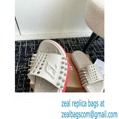 christian louboutin Take It Easy spiked slides off white 2024